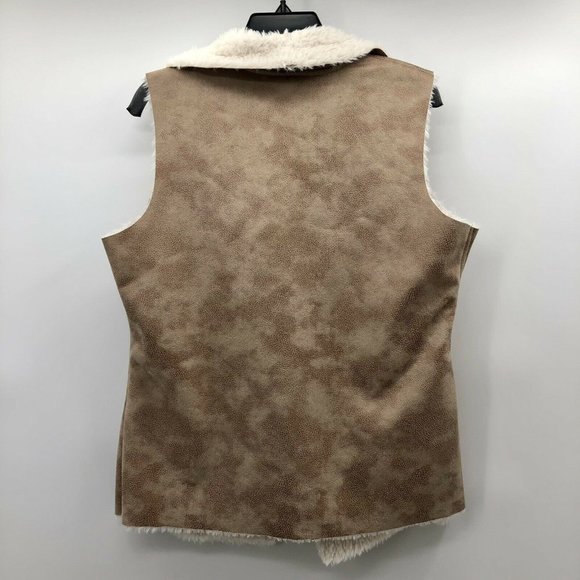 Bit & Bridle Faux Suede Vest Womens L Gently Used - Picture 2 of 11